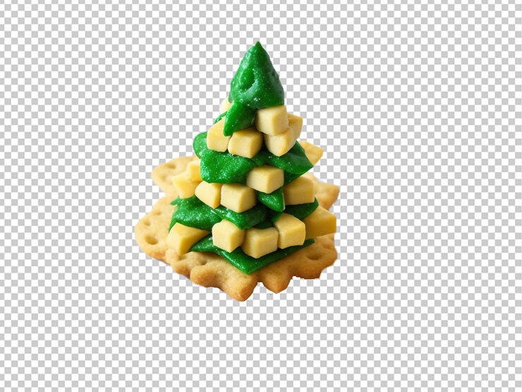 PSD árbol de navidad festivo muerde queso