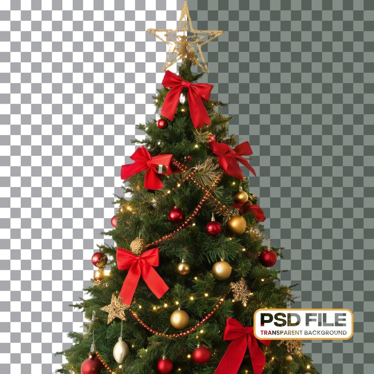 Árbol de Navidad de fondo transparente