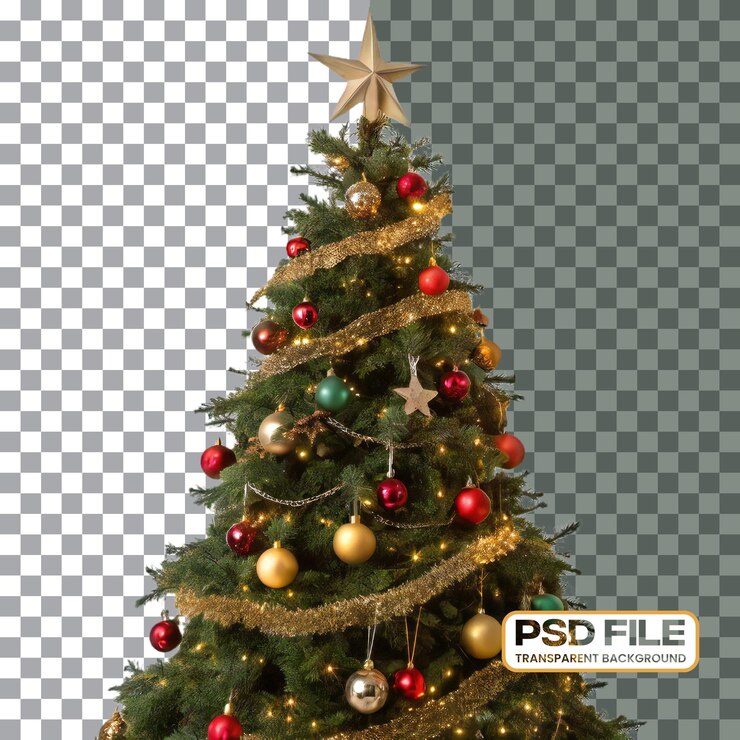 Árbol de Navidad de fondo transparente