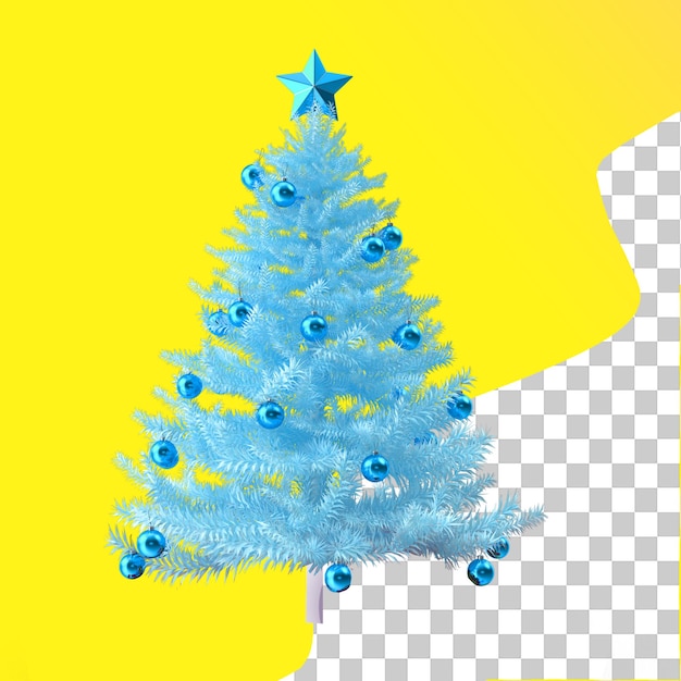 PSD Árbol de navidad en fondo transparente