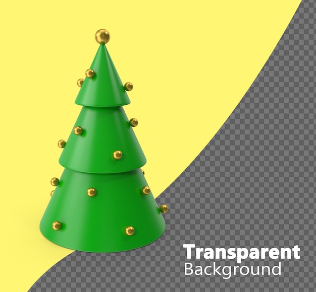 Árbol de Navidad en un fondo transparente