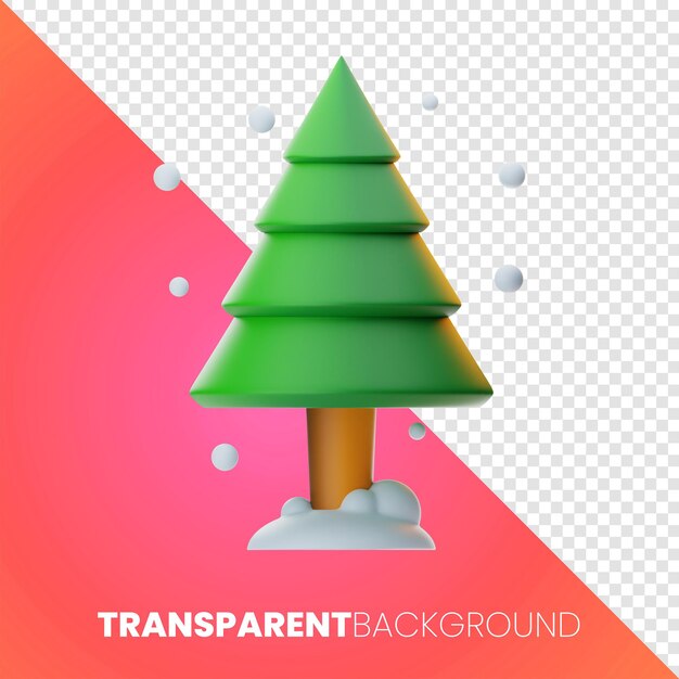 árbol de navidad, icono, 3d, interpretación, en, aislado, plano de fondo