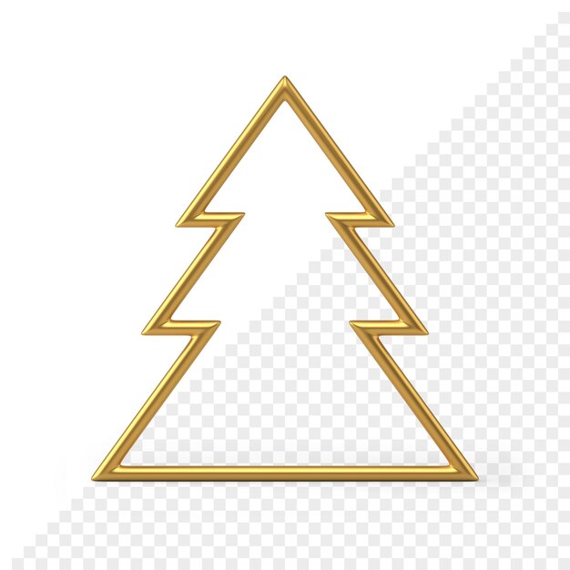 Árbol de navidad, minimalista, 3d, icono