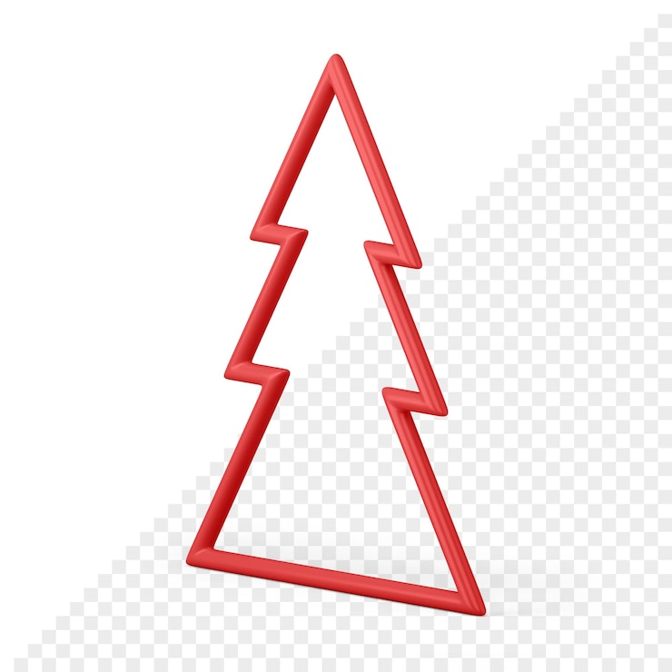 PSD árbol de navidad, minimalista, 3d, icono