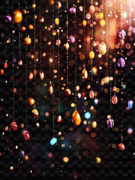 PSD un árbol de navidad con un montón de luces de colores