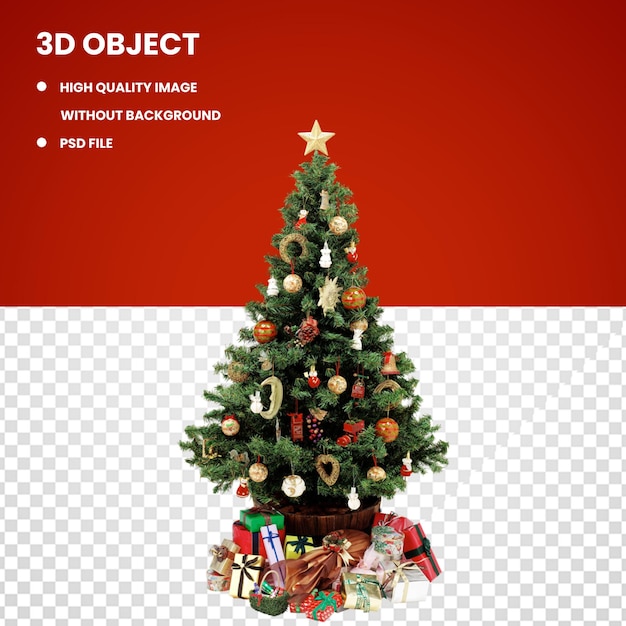 PSD Árbol de navidad papá noel