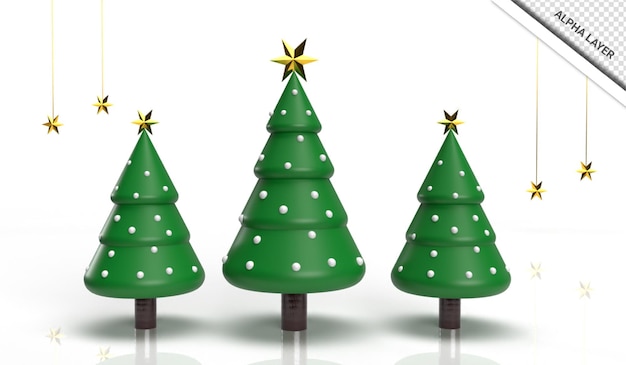 Árbol de navidad de render 3d realista