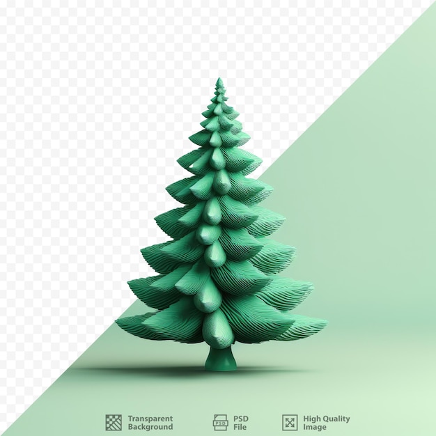 PSD Árbol de navidad sobre fondo transparente diseño de banner imagen generada por computadora