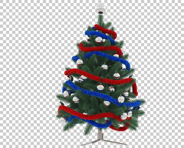 PSD Árbol de navidad sobre fondo transparente. representación 3d - ilustración