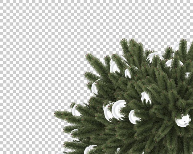 Árbol de Navidad sobre fondo transparente. Representación 3d - ilustración