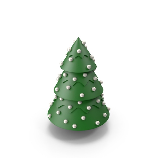 un árbol de Navidad verde está hecho de metal y tiene un árbol verde en él