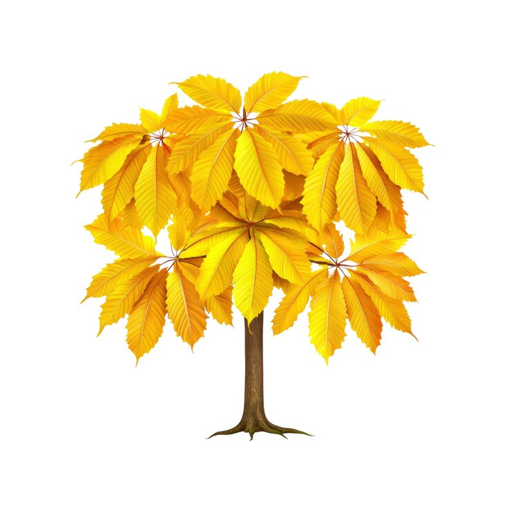 PSD el árbol del otoño dorado