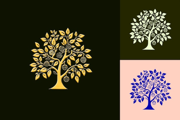 un árbol con la palabra " árbol " en un fondo negro