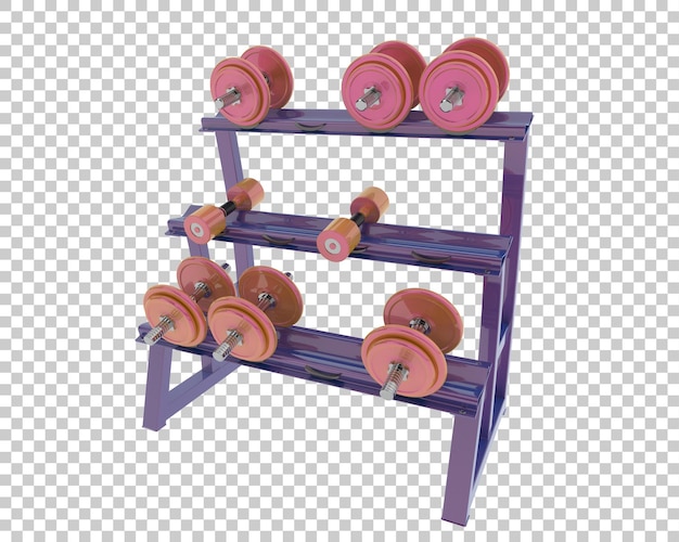 Árbol de peso en la ilustración de representación 3d de fondo transparente