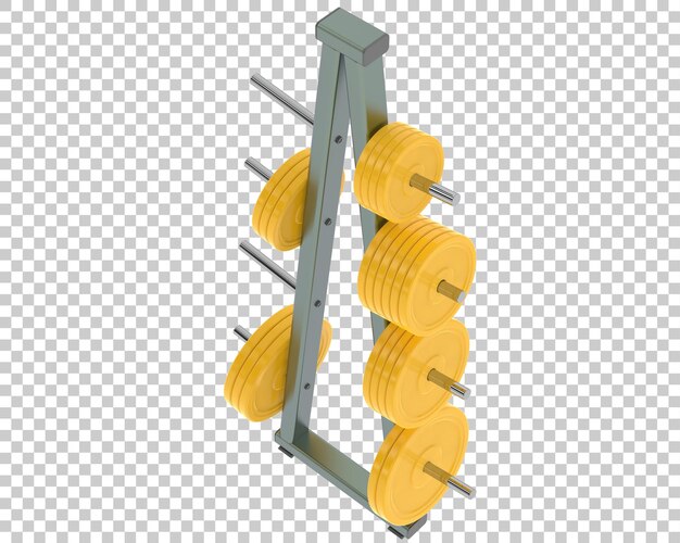 Árbol de peso en la ilustración de representación 3d de fondo transparente
