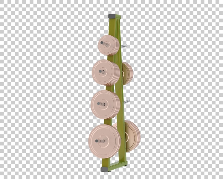 PSD árbol de peso en la ilustración de representación 3d de fondo transparente