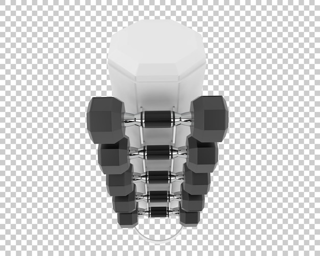 Árbol de peso con pesas sobre fondo transparente Ilustración de renderizado 3d