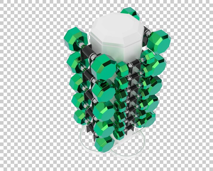PSD árbol de peso con pesas sobre fondo transparente ilustración de renderizado 3d