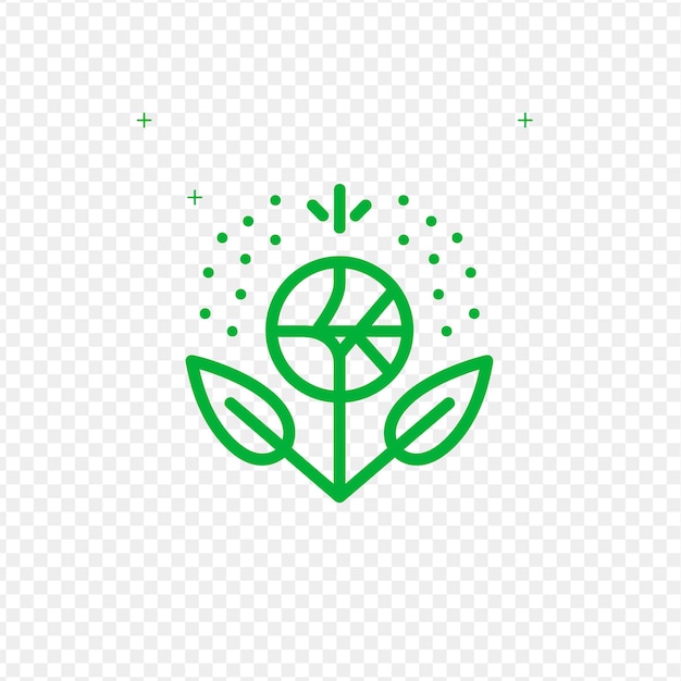 PSD Árbol verde sobre un fondo transparente