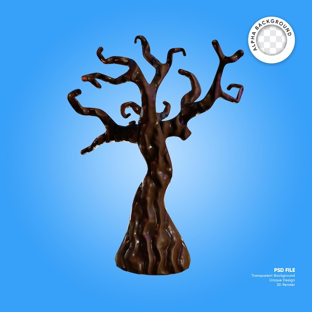 PSD Árbol viejo elemento 3d spooky