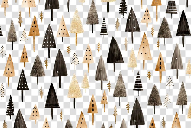PSD árboles de navidad telón de fondo celebración de la línea