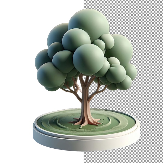 PSD arboreal majesty isolated 3d-rendering eines baumes