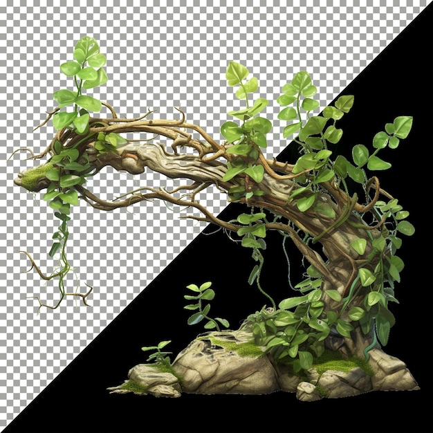 PSD arbre 3d avec fond transparent