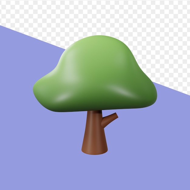 Arbre De Dessin Animé Modèle 3d