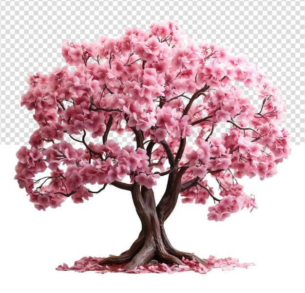 Arbre à Fleurs De Cerisier Avec Un Fond Transparent