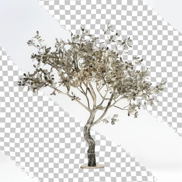 PSD un arbre avec un fond blanc et un fond blanc avec un motif de l'arbre