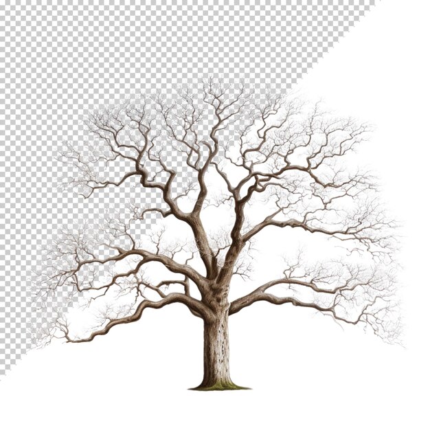 PSD arbre isolé sur un fond transparent