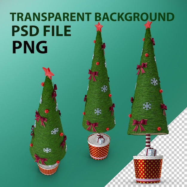 PSD arbre de noël jouet png