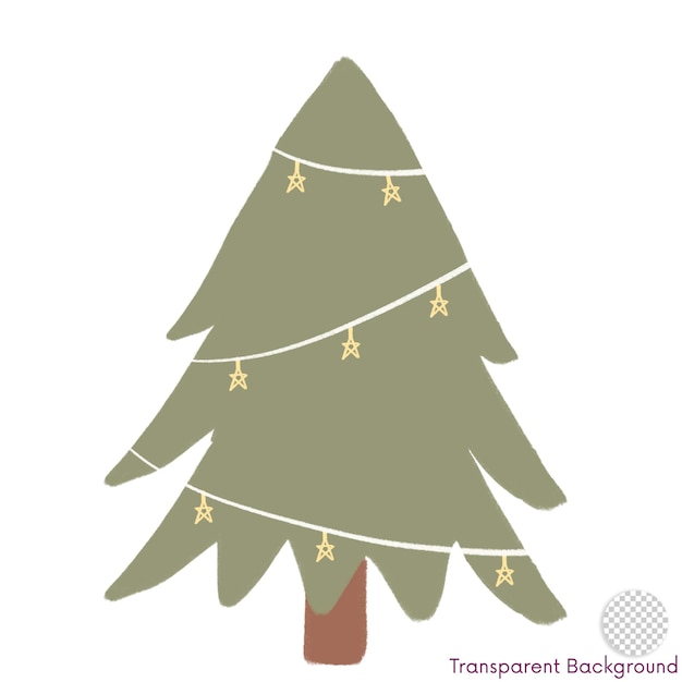 Arbre de Noël avec des lumières décoratives 2 Illustration de Noël