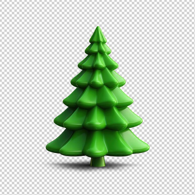 PSD arbre de noël minimaliste découpé sur transparent