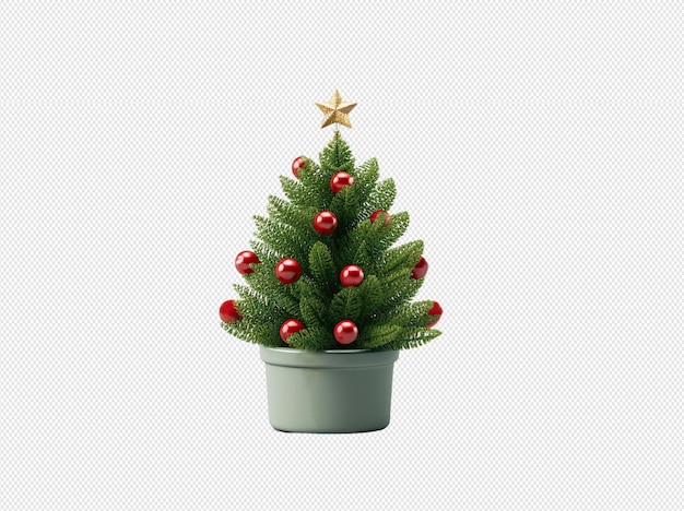 PSD arbre de noël en pot