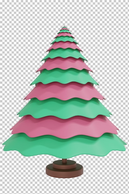 Arbre de Noël rendu 3D isolé