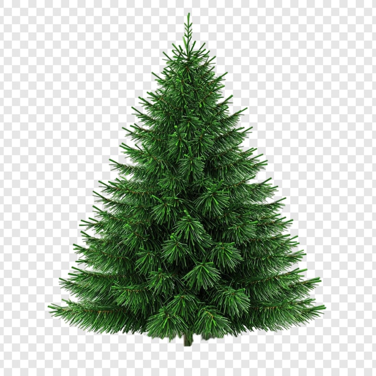 PSD arbre de noël vert luxuriant joie de vacances décoration hivernale parfaite