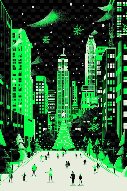 Un Arbre De Noël En Vert