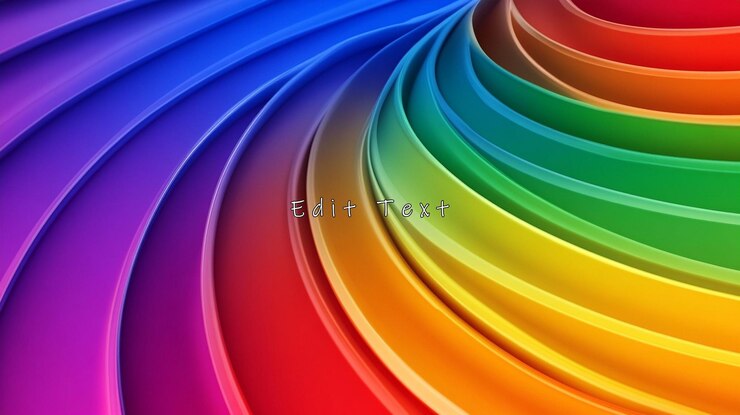 PSD un arc-en-ciel abstrait tourbillonne des rayures colorées un spectre vibrant