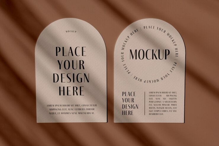 Arc-Flyer-Mockup mit Schattenüberlagerung