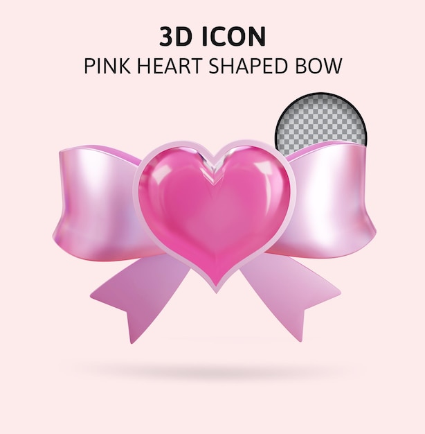 Arc En Forme De Coeur Rose élément Décoratif Rendu 3d Illustration