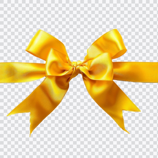 Un arc de satin jaune vibrant parfait pour les décorations de fêtes d'emballage de cadeaux et les occasions festives