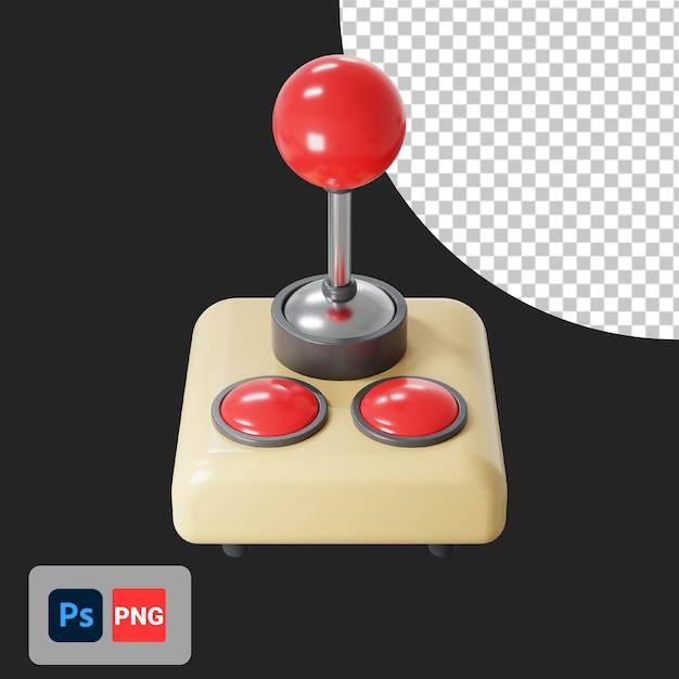 Arcade-Controller Draufsicht 3D-Symbol