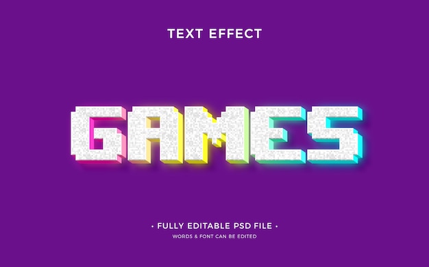 PSD arcade-texteffekt