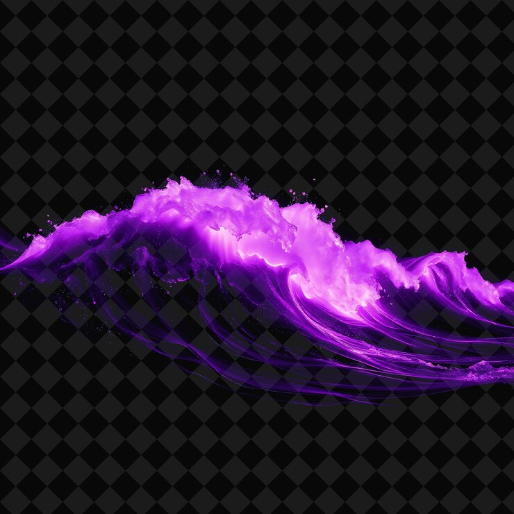 PSD arcane swell waves of pulsing violet hued light surge y crest c y2k inspiredreating un hipnotizante