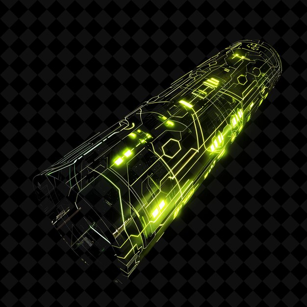 Arcane Technomancy Conduit mit Schaltkreismustern und binärer PNG Y2K Shape Neon Color Collection
