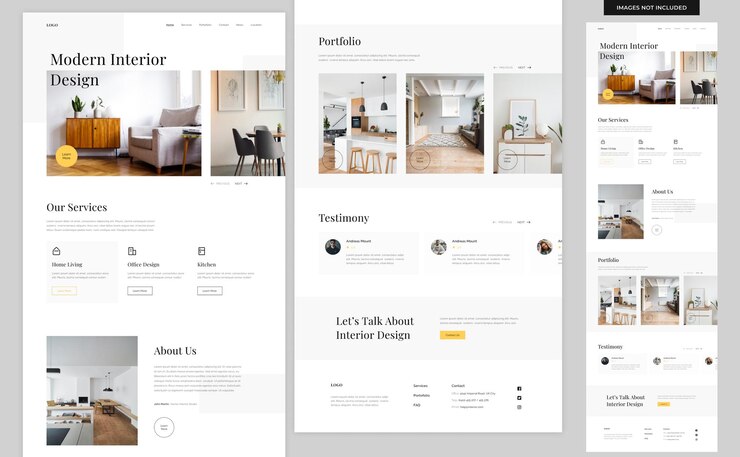 PSD architecture interior website design template