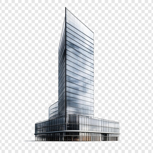 Architektonisches Design eines modernen Glas-Wolkenkratzers Illustration eines Stadtgebäudes