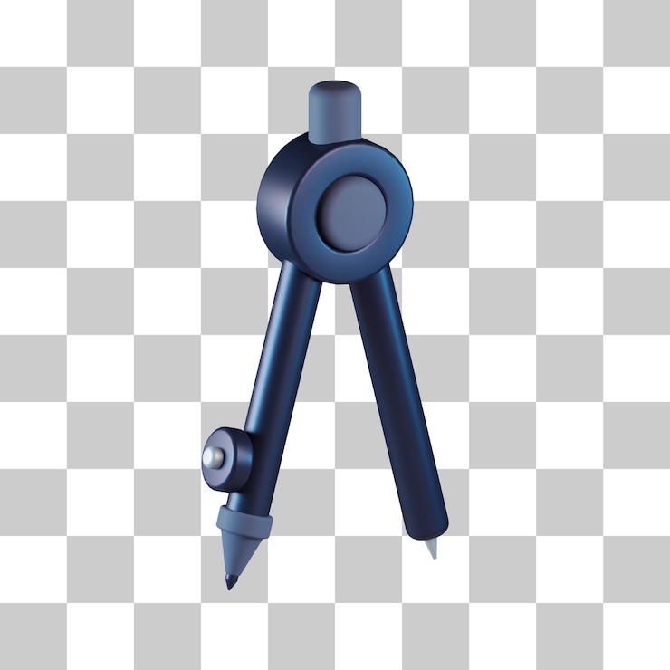 PSD architekturzeichnung kompass 3d-symbol