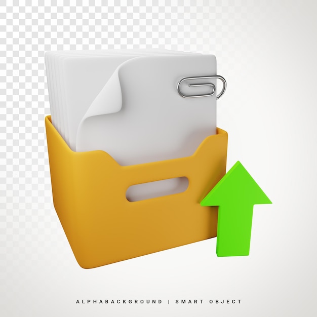 Archiv hochladen 3D-Symbol Illustration